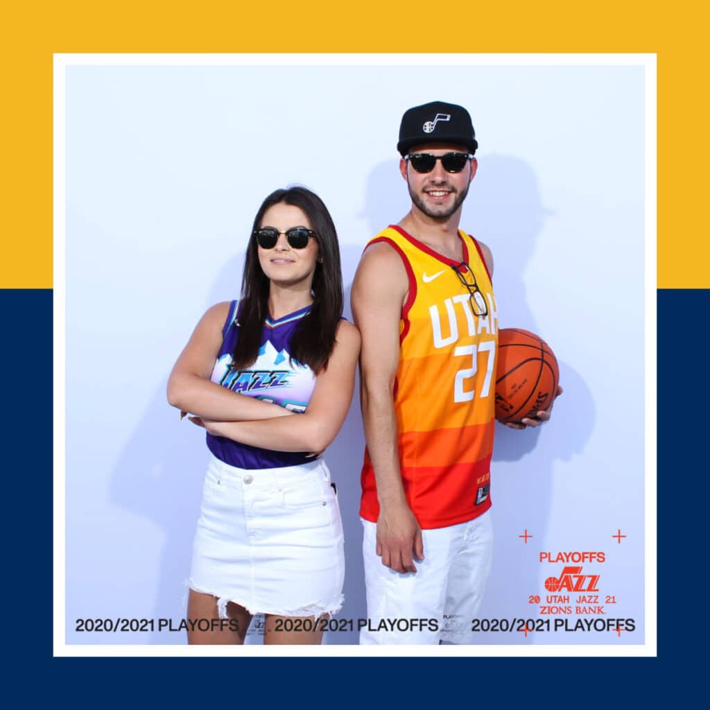Utah Jazz 180 photo booth activation