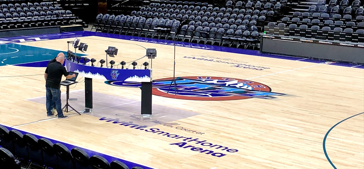 180 Photo Booth setup at Utah Jazz Purple Mountain Party
